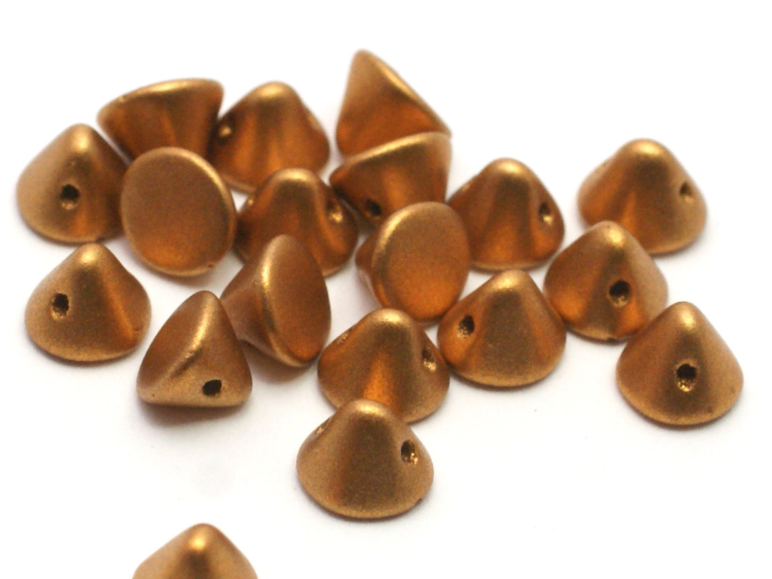 20 st Button Beads, 4 mm, Pastel Metallic Brass