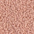  10 g 15/0 Seed Beads, Matted Opaque Blush 