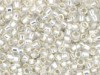  10 g 15/0 TOHO Seedbeads, Silverlined Milky White 