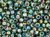 10 g 11/0 TOHO Seedbeads, Transparant Rainbow Olivine