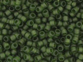 10 g 15/0 TOHO Seedbeads, Transparent - Frosted Olivine