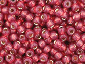 10 g 11/0 TOHO Seedbeads, Silverlined Milky Pomegranate