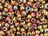 10 g 11/0 TOHO Seedbeads, Gold-lustered Dark Topaz