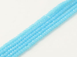 Ca 180 st Chinese Cut Beads, 1 mm, Turquoise
