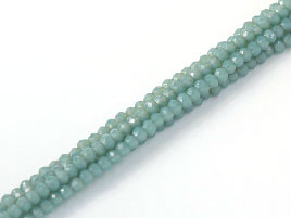 Ca 180 st Chinese Cut Beads, 1 mm, Seafoam Green