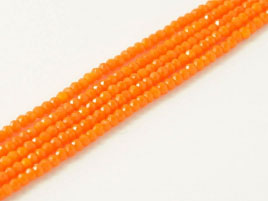 Ca 180 st Chinese Cut Beads, 1 mm, Tangerine