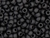 10 g 11/0 TOHO Seedbeads, Opaque Frosted Jet
