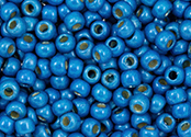 10 g 11/0 TOHO Seedbeads, PF- Matte Galvanized  Carribean Blue