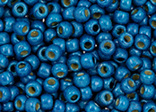10 g 11/0 TOHO Seedbeads, PF- Matte Galvanized  Turkish Blue