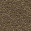 10 g 8/0 Seed Beads, Metallic Light Bronze