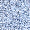 10 g 8/0 Seed beads, Aqua Lined White Pearl