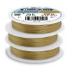 ca 9,2 m 49 strand Beadalon wire 0,46 mm, Satin Gold