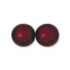 25 st 6 mm runda glasprlor i prlemor, Burgundy