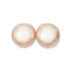 25 st 6 mm runda glasprlor i prlemor, Pink