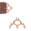 2 st Cymbal Lakos III, 18,6x12,6 mm, Rose Gold Plated