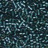 5 g 11/0 Delica, Sparkling Aqua Green Lined Teal AB