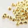 50 st runda 2 mm, 24 K Goldplated
