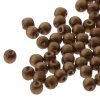 150 st 2 mm runda glasprlor i prlemor, Matt Antique Gold