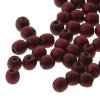 150 st 2 mm runda glasprlor i prlemor, Matt Burgundy