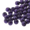 150 st 2 mm runda glasprlor i prlemor, Matt Purple