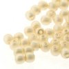 150 st 2 mm runda glasprlor i prlemor, Matt Cream