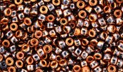 5 g Matubo Seedbeads 8/0, Jet Capri Gold Full