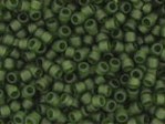  10 g 15/0 TOHO Seedbeads, Transparent - Frosted Olivine 