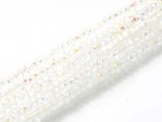  Ca 180 st Chinese Cut Beads, 1 mm, Crystal AB 