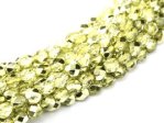  50 st Firepolished, 4 mm, Crystal Lime Metallic Ice 