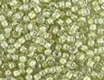  10 g 11/0 Seed Beads, Olive Lined Crystal Lustre 