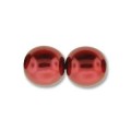  120 st 4 mm runda glasprlor i prlemor, Xmas Red 