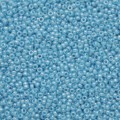  10 g 15/0 Seedbeads, Opaque Light Blue Lustered 