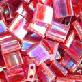  5 g Tila Beads, Transparant Red AB 