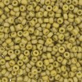  10 g 8/0 Seedbeads, Frosted Opaque Glaze Rainbow Pistachio 