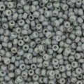  10 g 8/0 Seedbeads, Frosted Opaque Glaze Rainbow Cadet Gray 