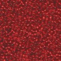  10 g 8/0 Seedbeads, Silverlined Red 