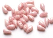 30 st DropDuo, 3x6 mm, Chalk White Lila Luster
