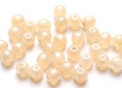 50 st Runda, 4 mm, White Opal Champagne Luster