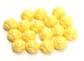 20 st 2-hls Rosetta cabochoner, 6 mm, Alabaster Pastel Yellow