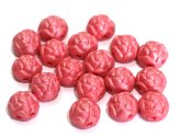 20 st 2-hls Rosetta cabochoner, 6 mm, Alabaster Pastel Coral