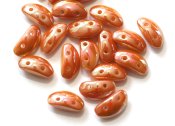 25 st Mobyduo, 3x8 mm, Chalk White Full Apricot Medium