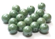 1 st Rund 8 mm, Chalk White Teal Luster