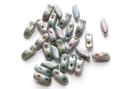 20 st stormduo, 3x7 mm, Chalk White Blue Luster