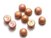10 st 2-hls cabochoner, 6 mm, Chalk White Roman Rose