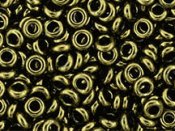 5 g Demi Round 8/0, Gold Lustered Dark Antique Bronze