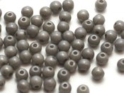 100 st runda, 3 mm, Chalk White Grey Luster