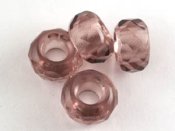 1 st facetterad rondell, 9 x 14 mm, Light Amethyst