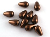 1 st vaxad droppe, 12 x 7 mm, Bronze