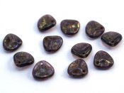 1 st Rosepetal 8 x 7 mm, Tanzanite-Bronze Picasso