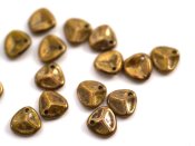 1 st Rosepetal 8 x 7 mm, Opaque Yellow_Bronze Picasso